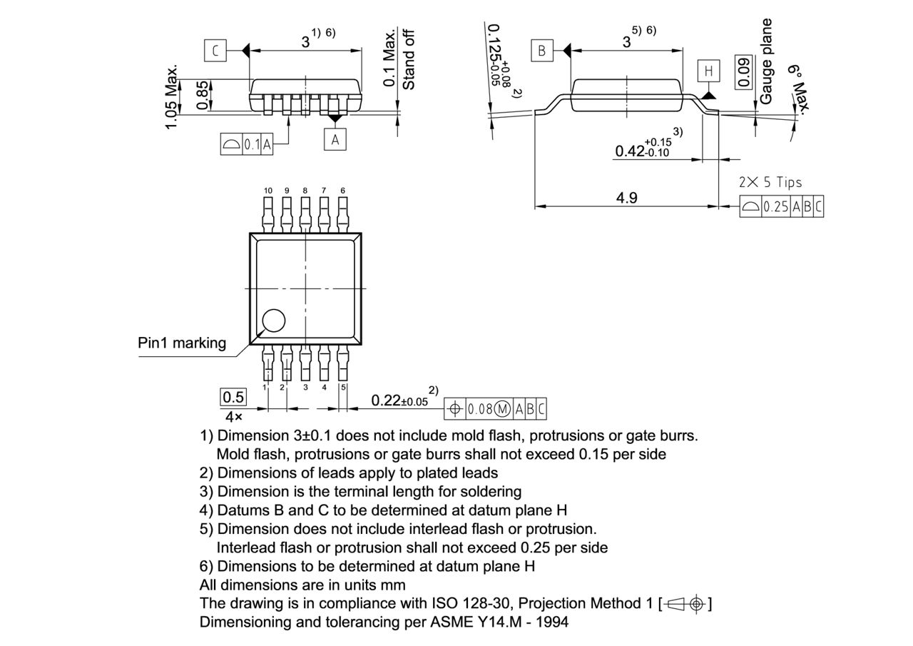 PG-TSSOP-10-3_Package Outline