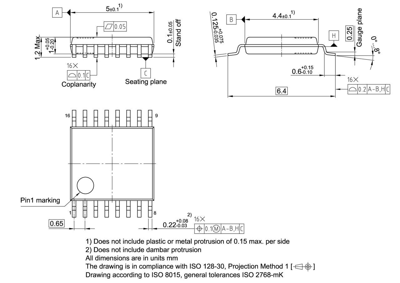 PG-TSSOP-16-1_Package Outline