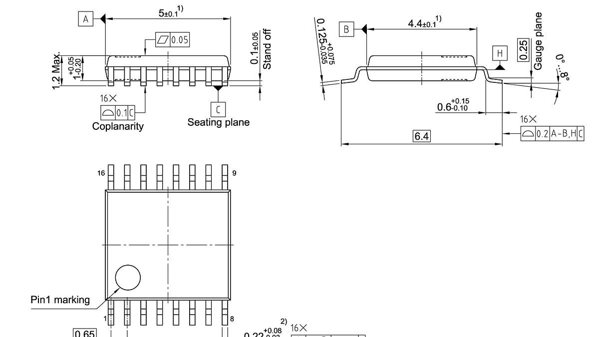 PG-TSSOP-16-1_Package Outline
