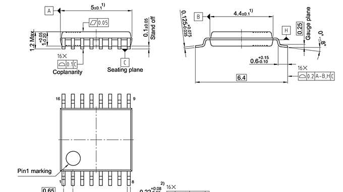 PG-TSSOP-16-1_Package Outline
