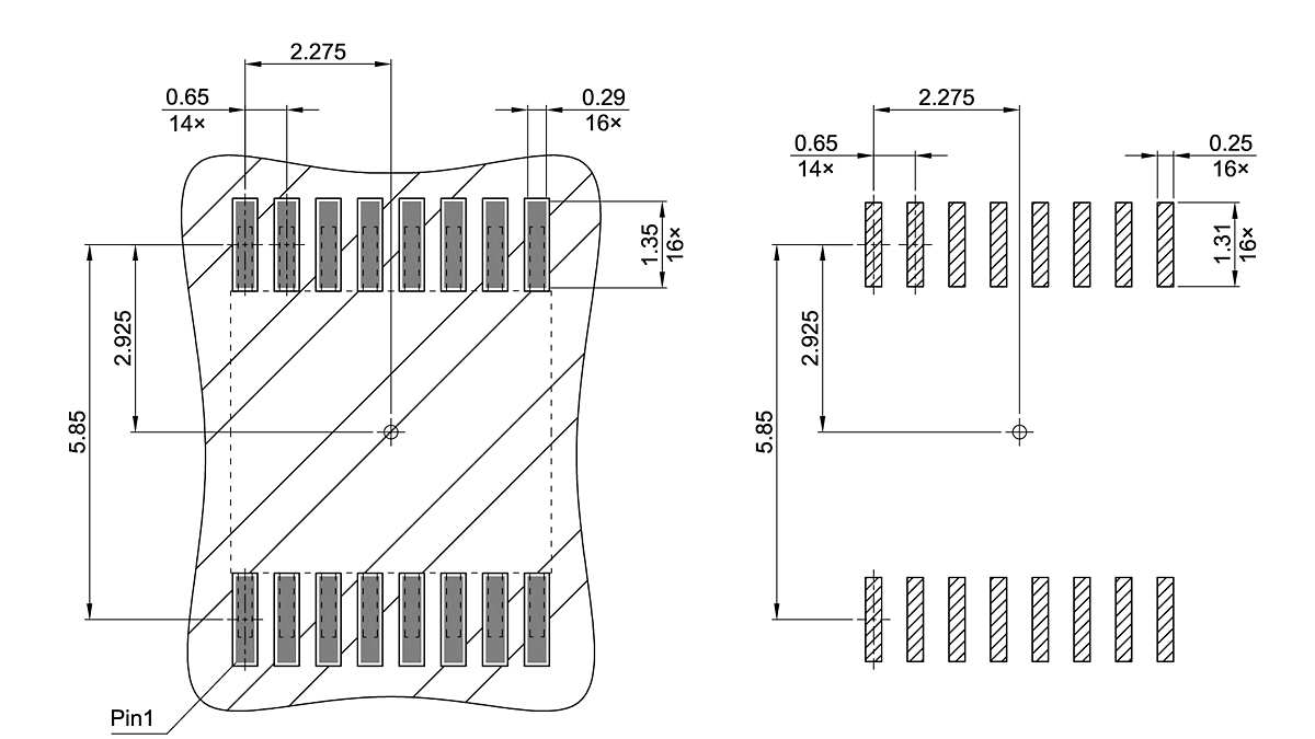 PG-TSSOP-16-8_Footprint Drawing