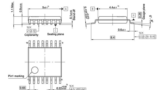 PG-TSSOP-16-8_Package Outline