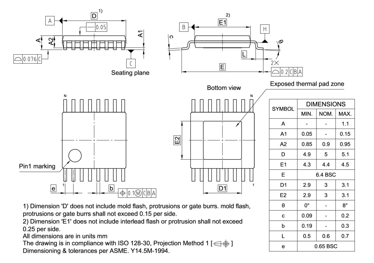 PG-TSSOP-16-802_Package Outline