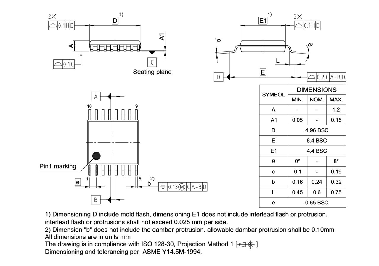 PG-TSSOP-16-803_Package Outline