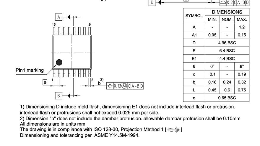 PG-TSSOP-16-803_Package Outline