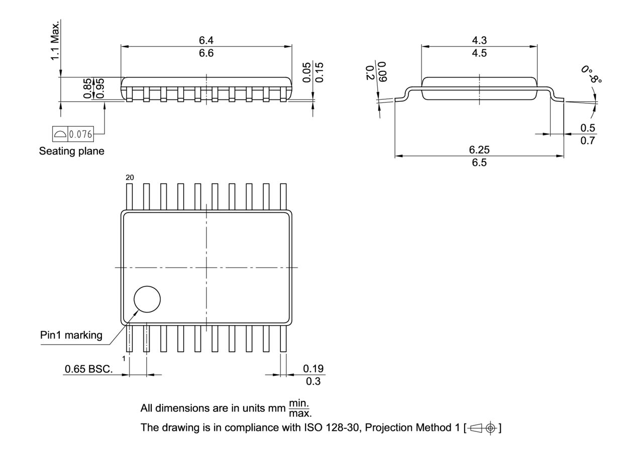 PG-TSSOP-20-800_Package Outline
