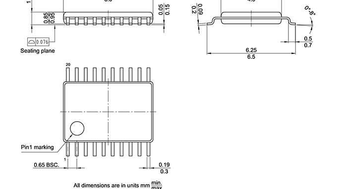 PG-TSSOP-20-800_Package Outline