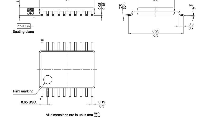 PG-TSSOP-20-800_Package Outline