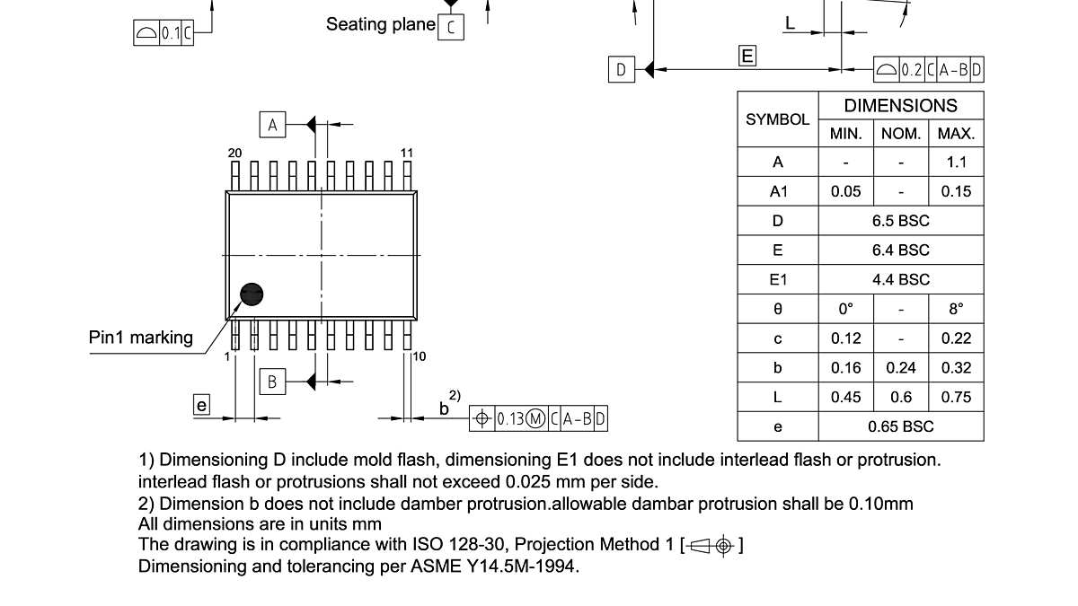PG-TSSOP-20-802_Package Outline