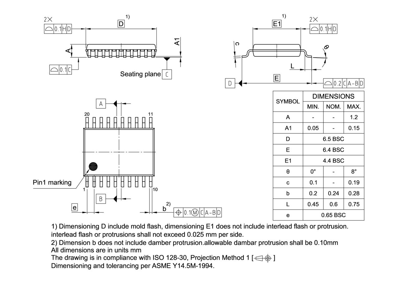 PG-TSSOP-20-803_Package Outline