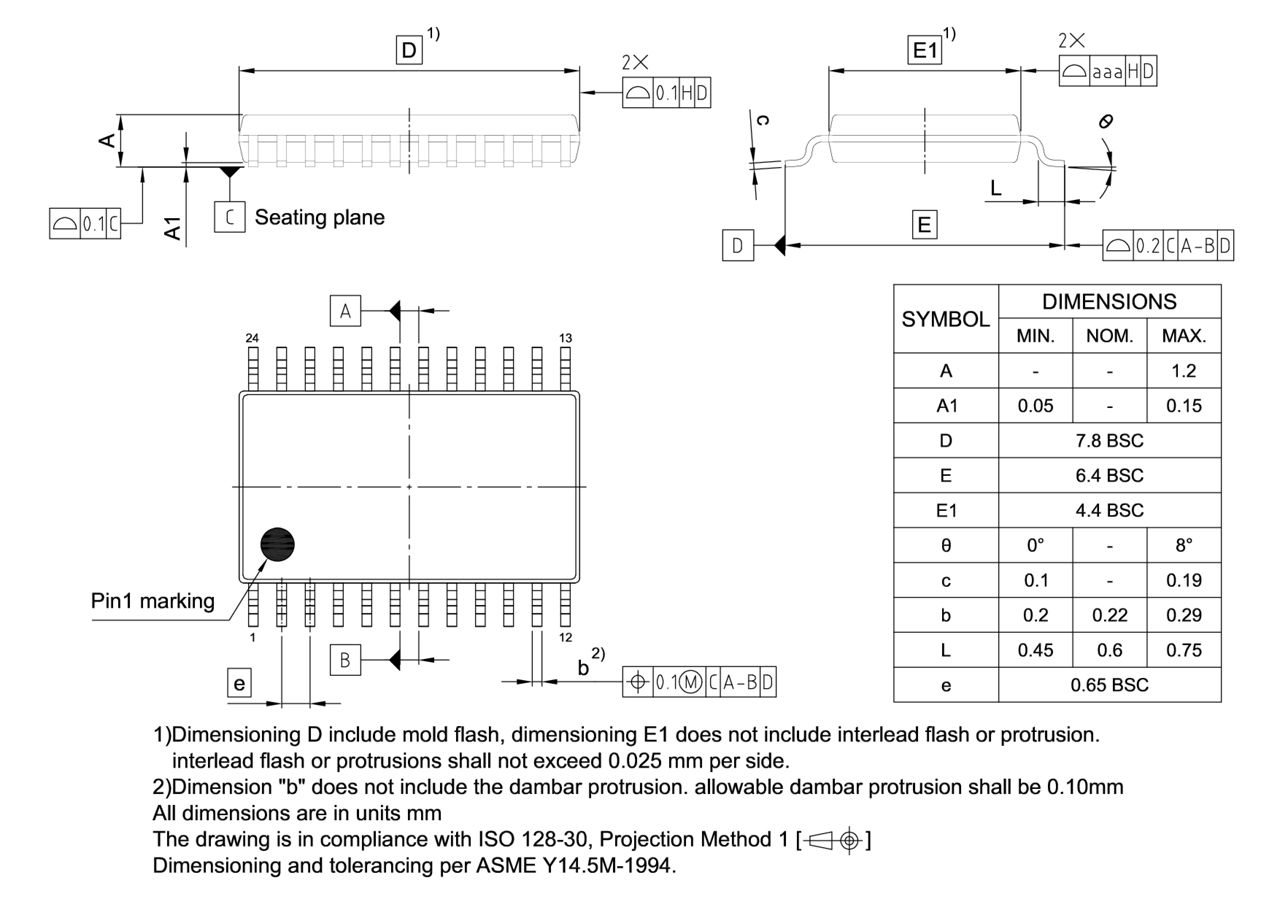 PG-TSSOP-24-803_Package Outline