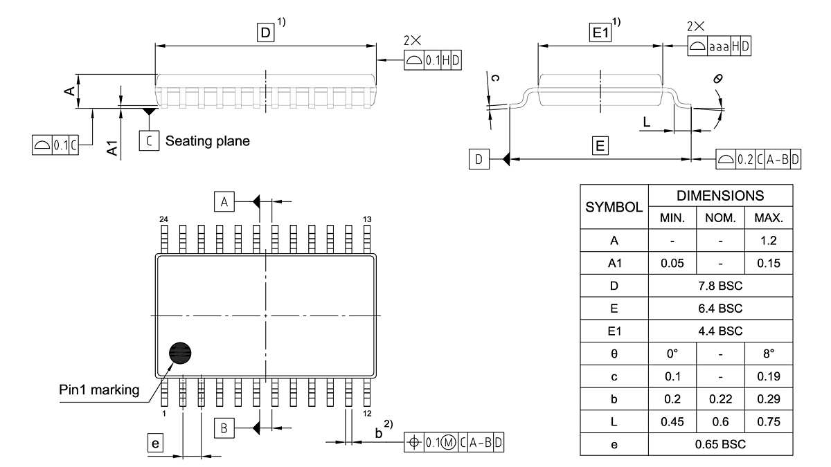 PG-TSSOP-24-803_Package Outline