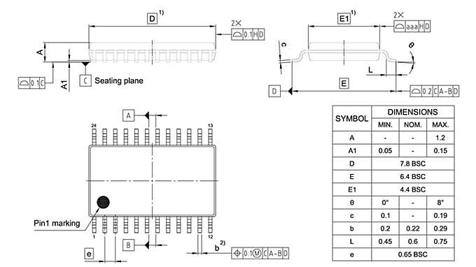 PG-TSSOP-24-803_Package Outline