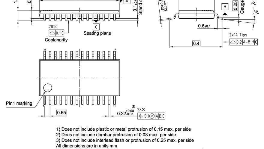 PG-TSSOP-28-16_Package Outline