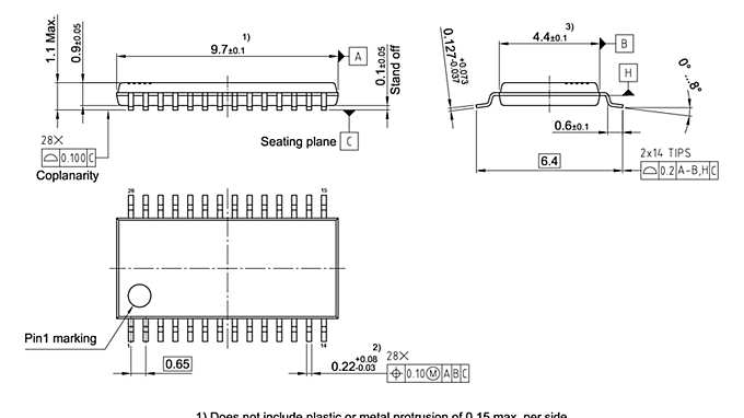 PG-TSSOP-28-17_Package Outline