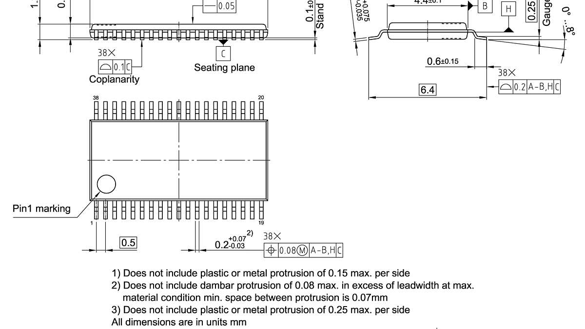 PG-TSSOP-38-4_Package Outline