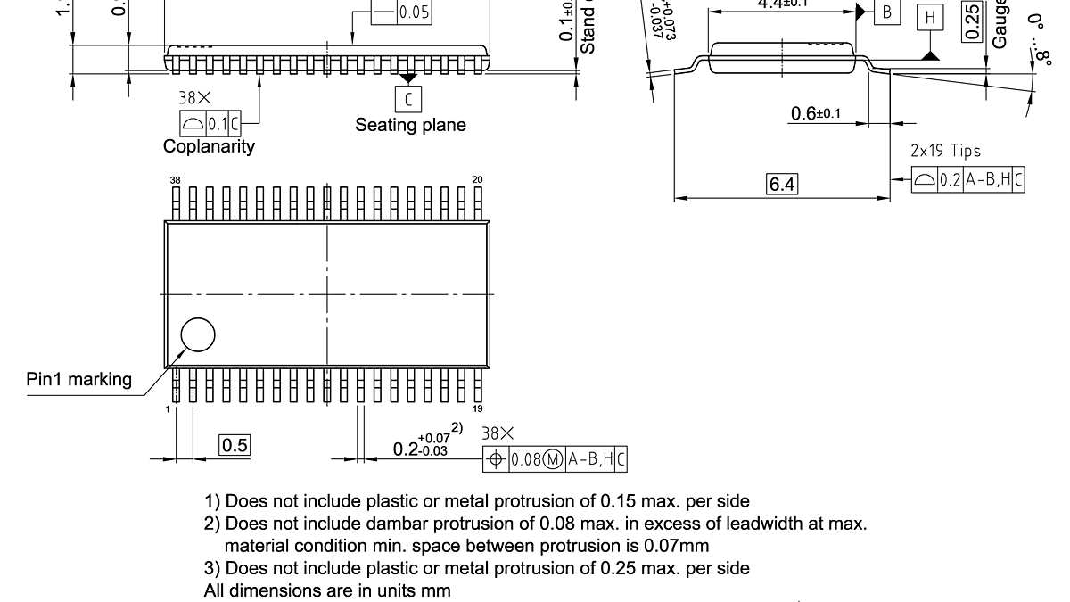 PG-TSSOP-38-9_Package Outline
