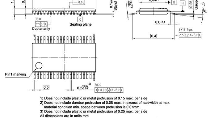 PG-TSSOP-38-9_Package Outline