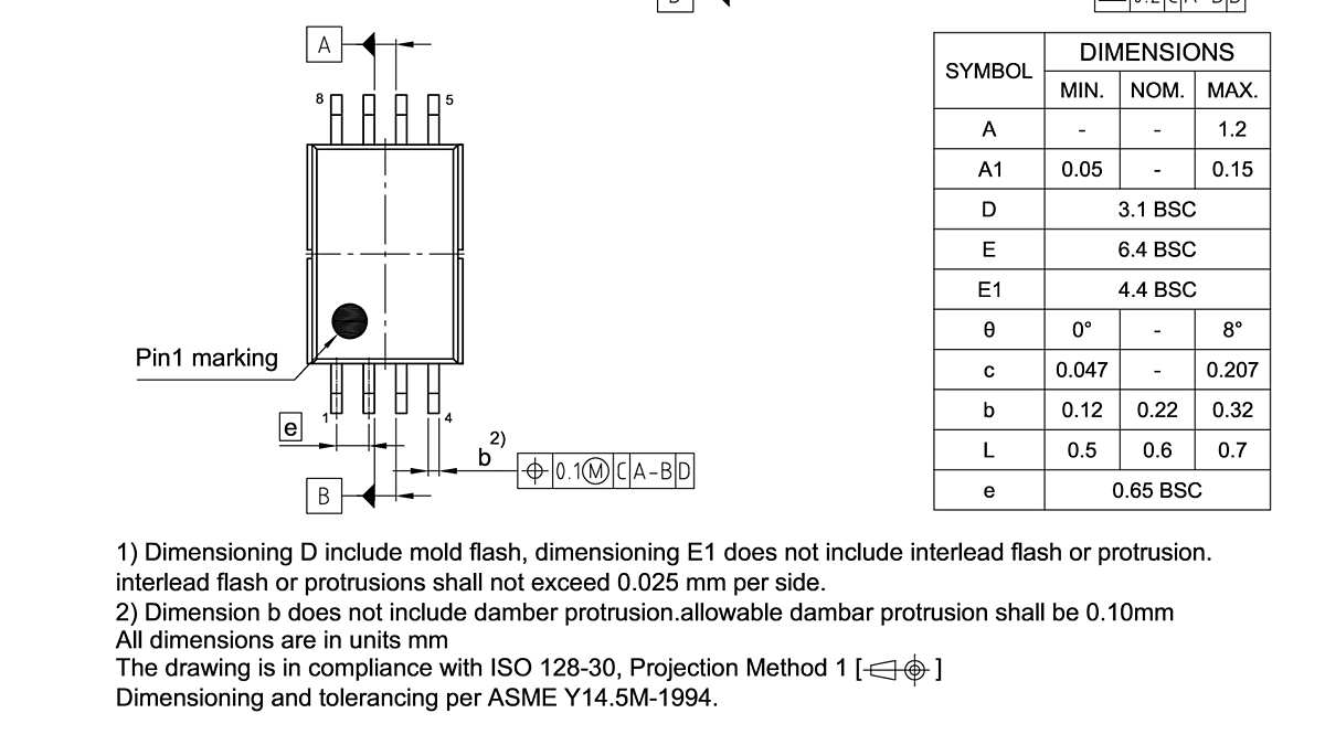 PG-TSSOP-8-802_Package Outline