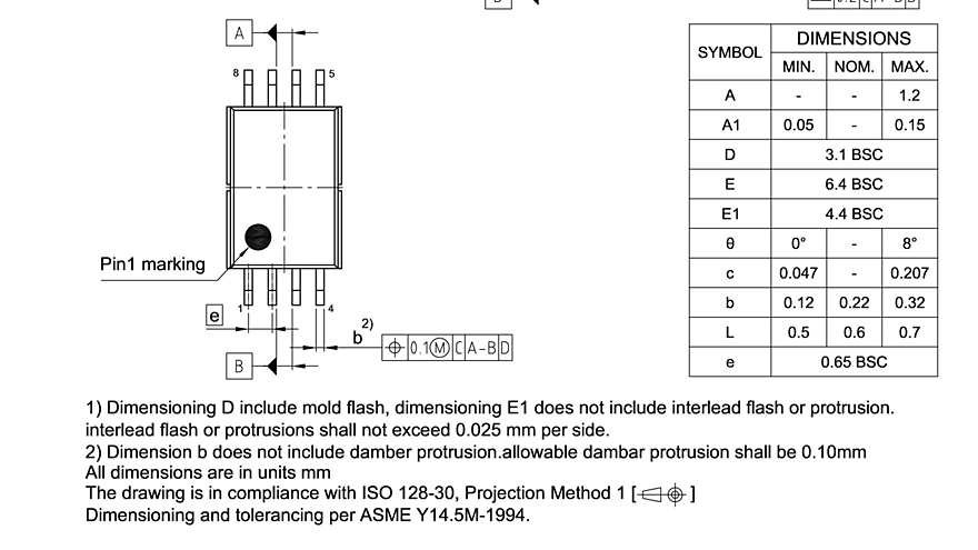 PG-TSSOP-8-802_Package Outline