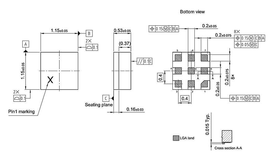 PG-ULGA-9-2_Package Outline