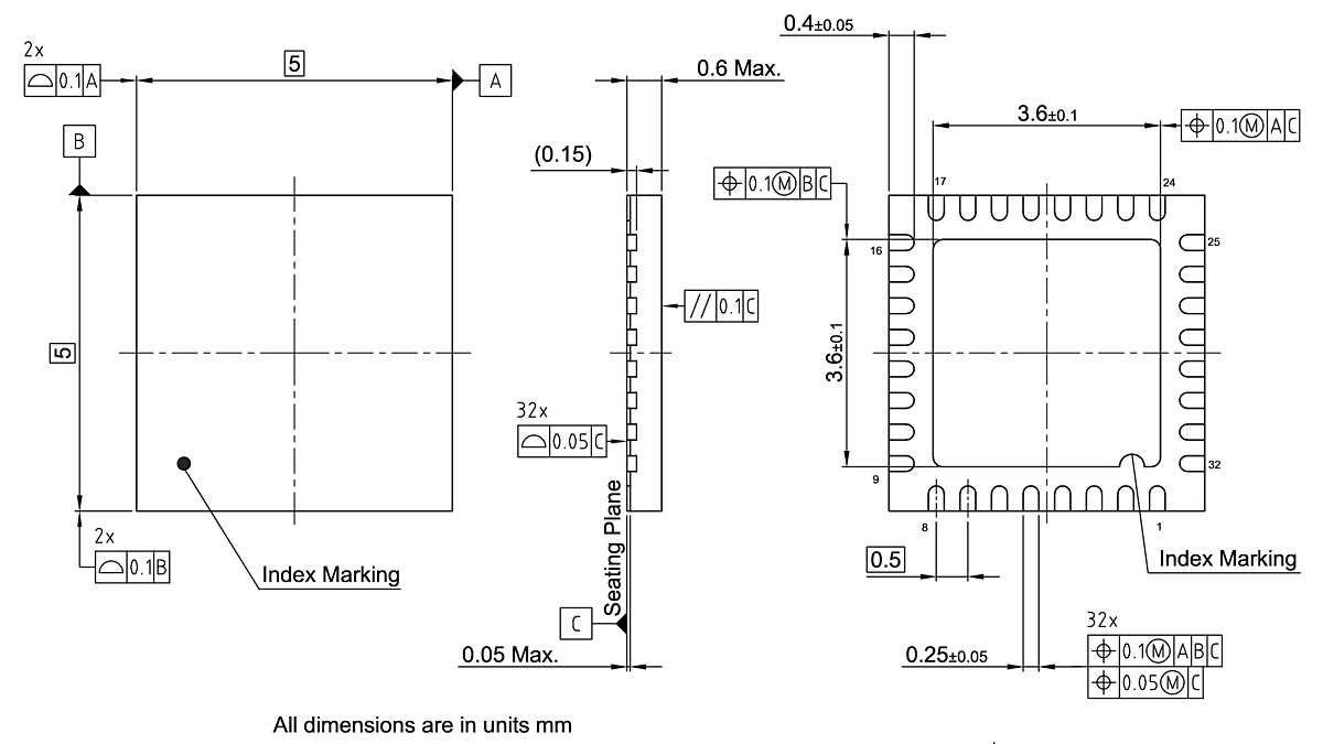 PG-UQFN-32-1_Package Outline