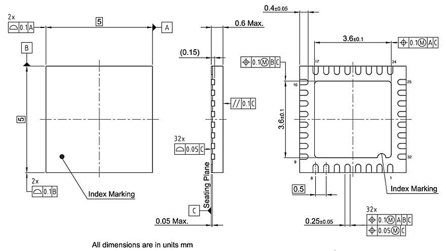 PG-UQFN-32-1_Package Outline