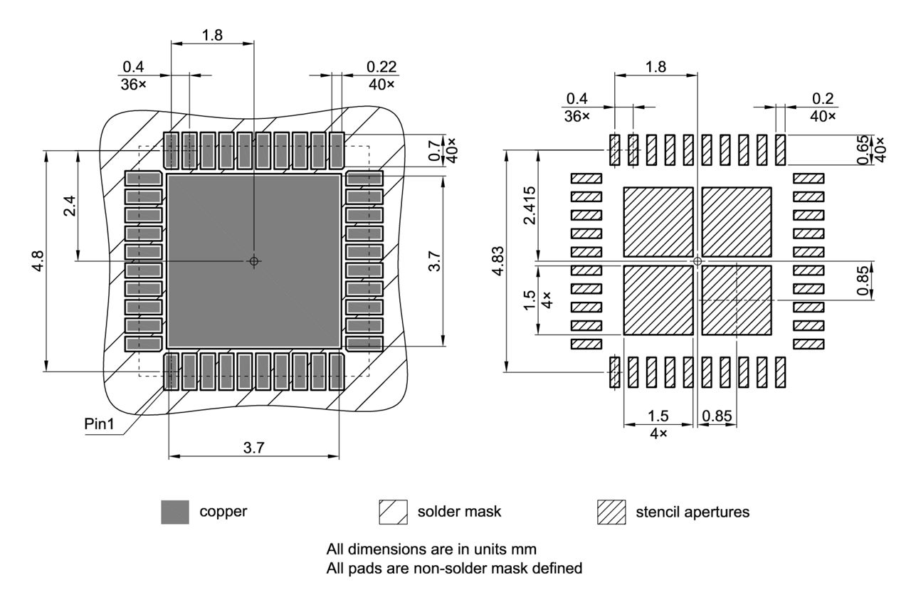 PG-UQFN-40-4_Footprint Drawing