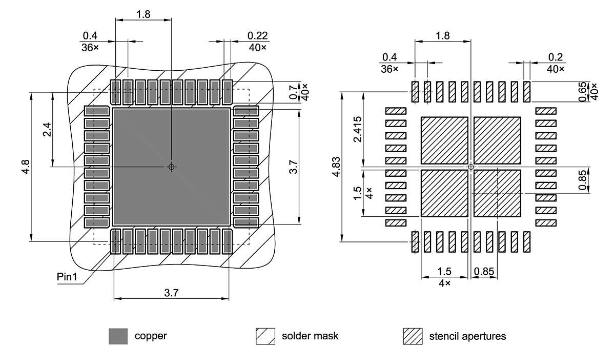 PG-UQFN-40-4_Footprint Drawing