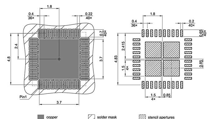 PG-UQFN-40-4_Footprint Drawing