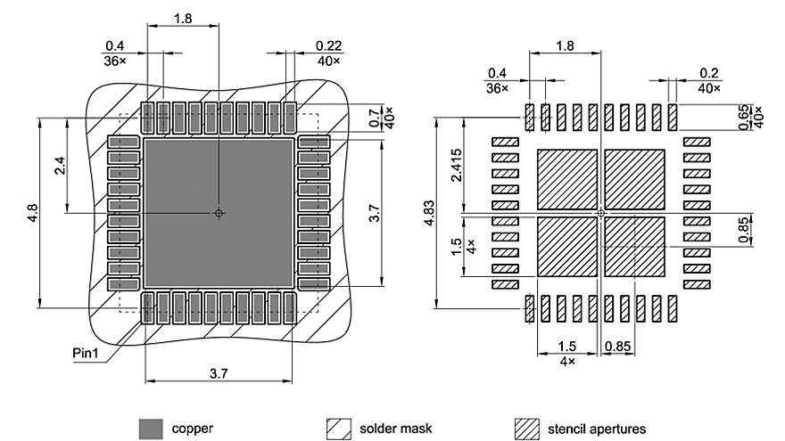 PG-UQFN-40-4_Footprint Drawing