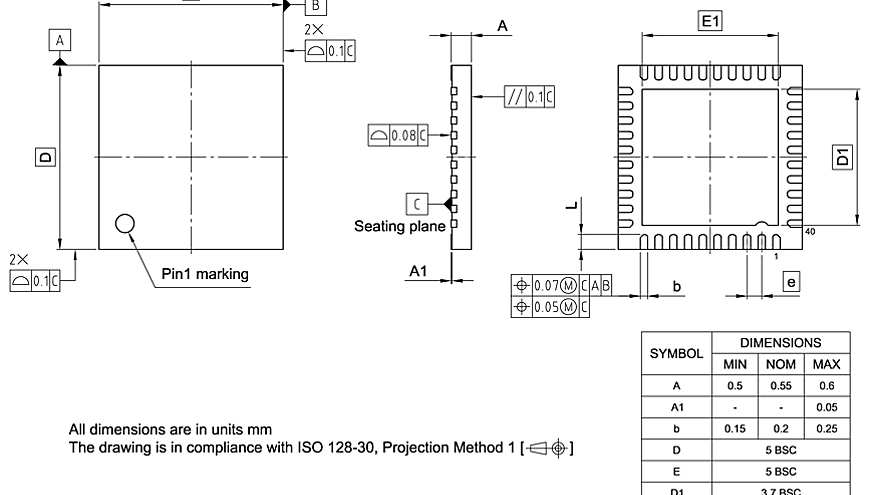 PG-UQFN-40-4_Package Outline
