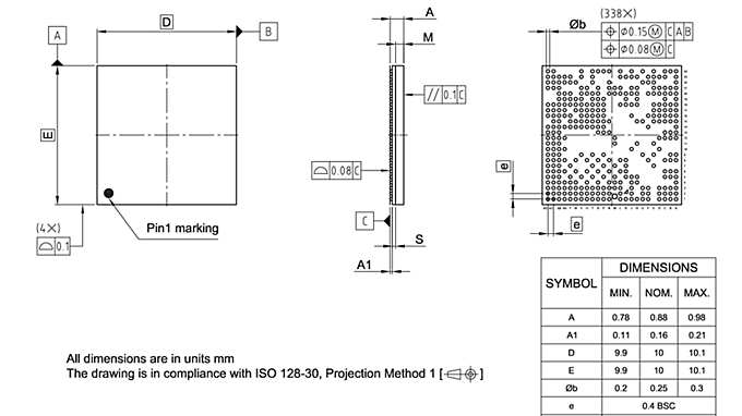 PG-VF2BGA-338-800_Package Outline