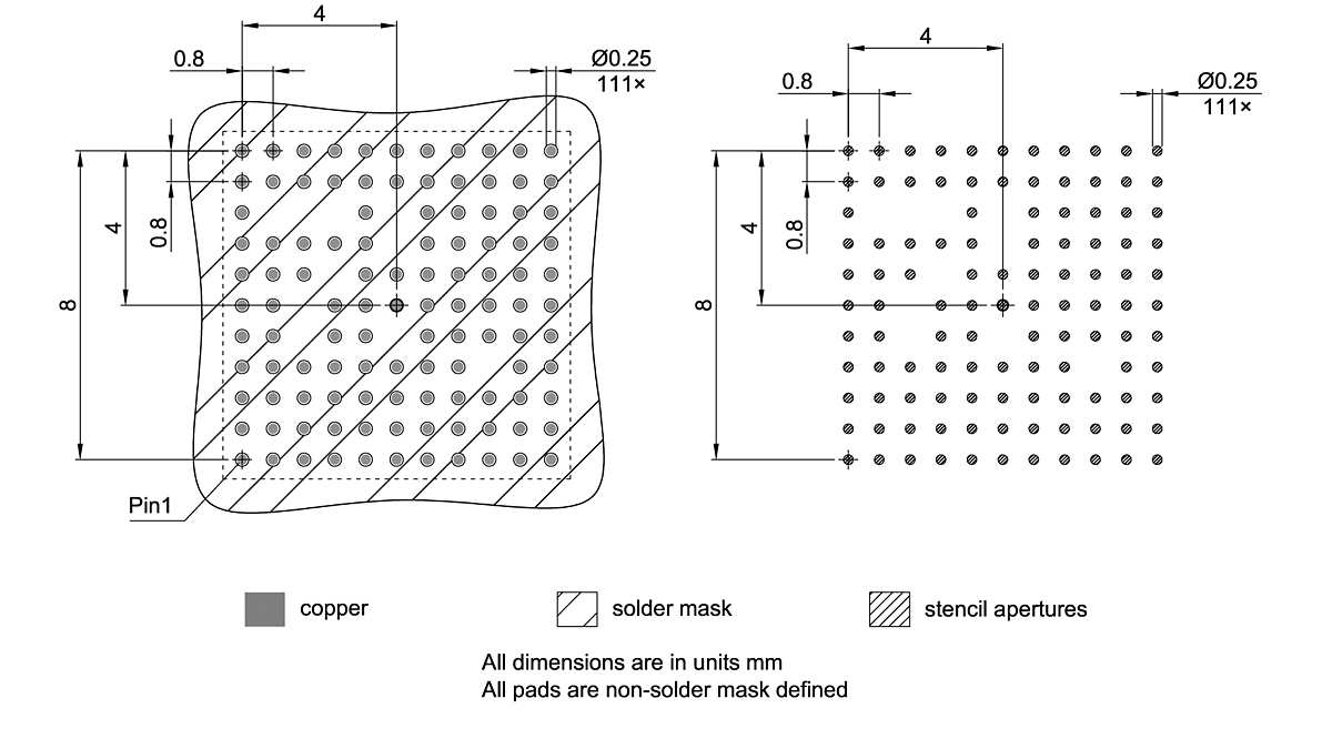 PG-VFBGA-111-800_Footprint Drawing