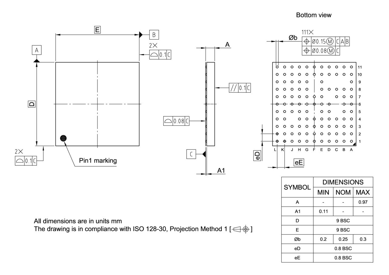 PG-VFBGA-111-800_Package Outline