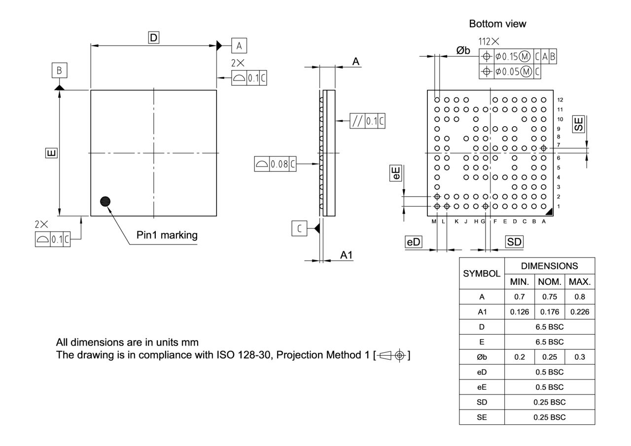 PG-VFBGA-112-800_Package Outline
