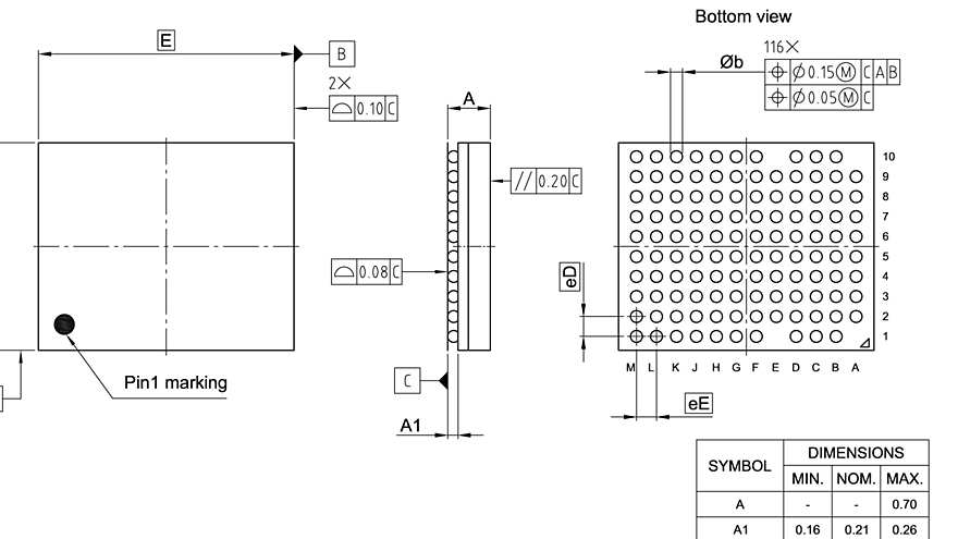 PG-VFBGA-116-800_Package Outline