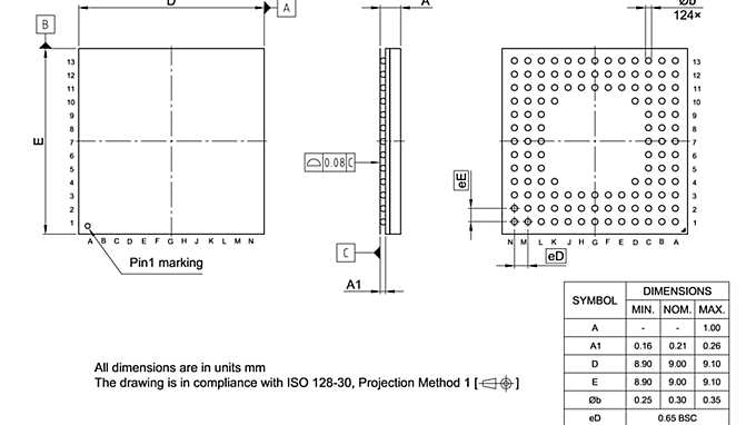 PG-VFBGA-124-800_Package Outline