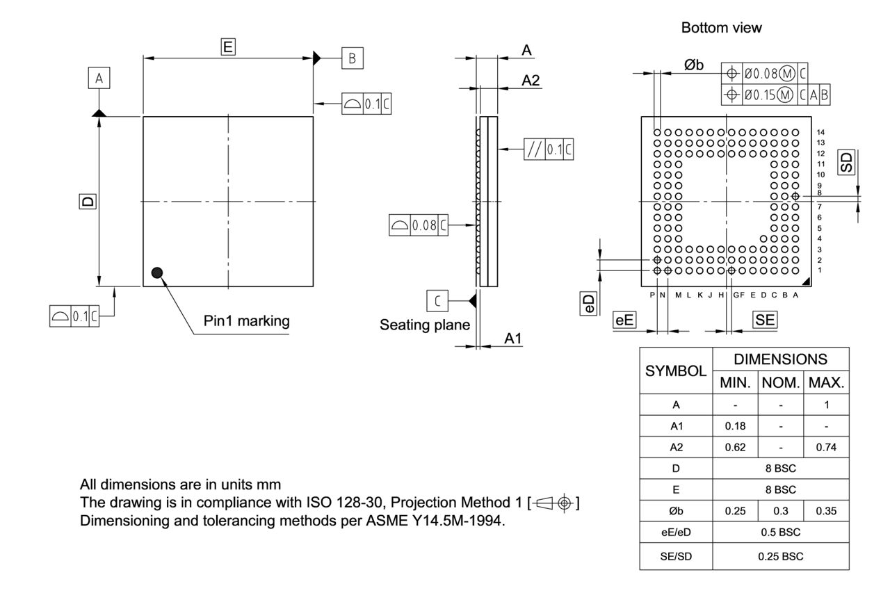 PG-VFBGA-133-800_Package Outline
