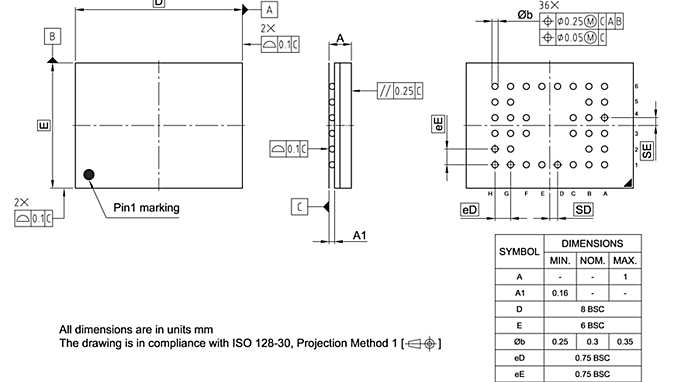 PG-VFBGA-36-801_Package Outline