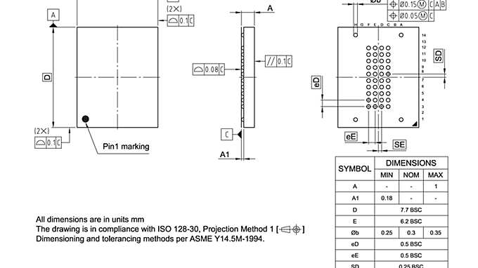 PG-VFBGA-44-800_Package Outline