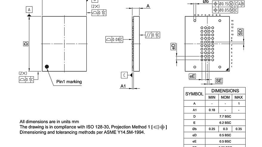PG-VFBGA-44-800_Package Outline