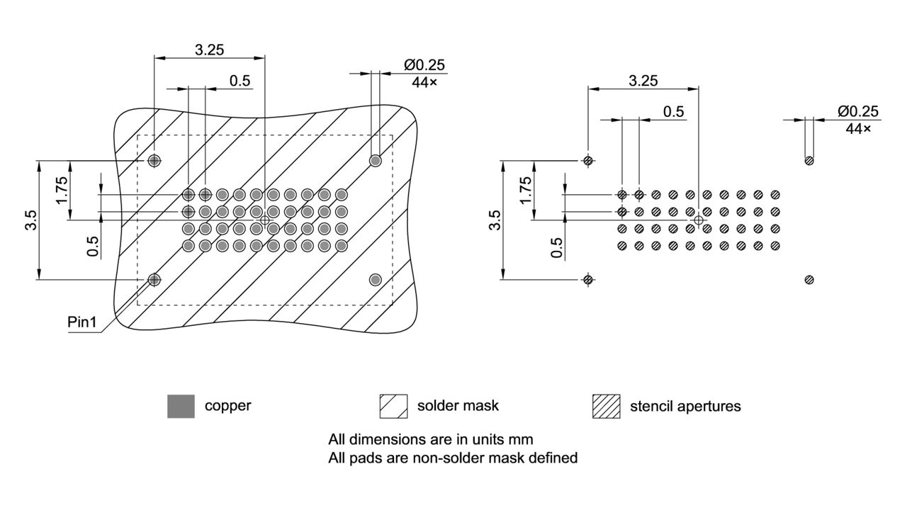 PG-VFBGA-44-801_Footprint Drawing