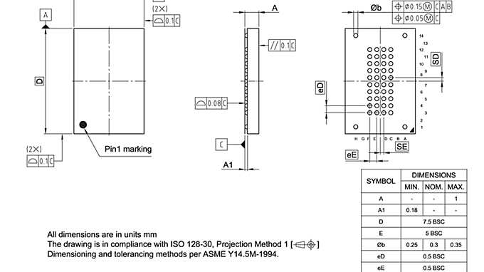 PG-VFBGA-44-801_Package Outline
