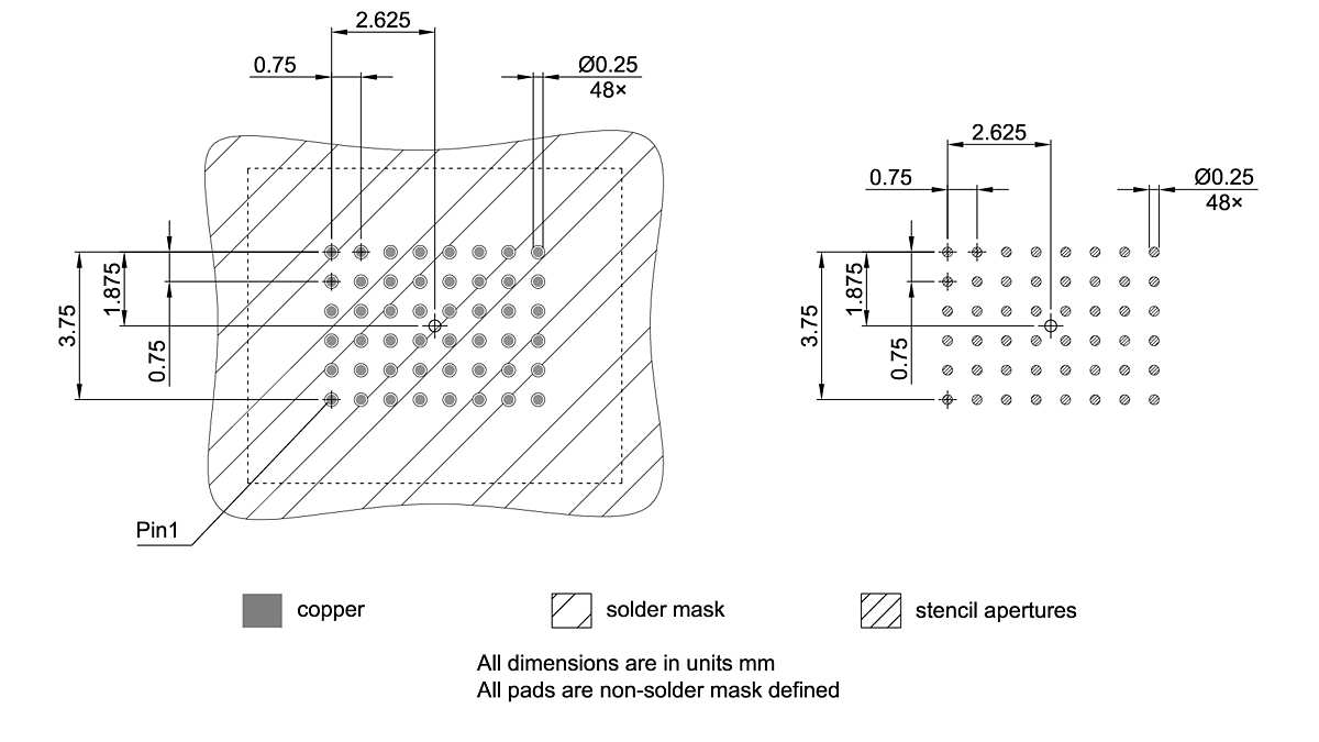 PG-VFBGA-48-801_Footprint Drawing