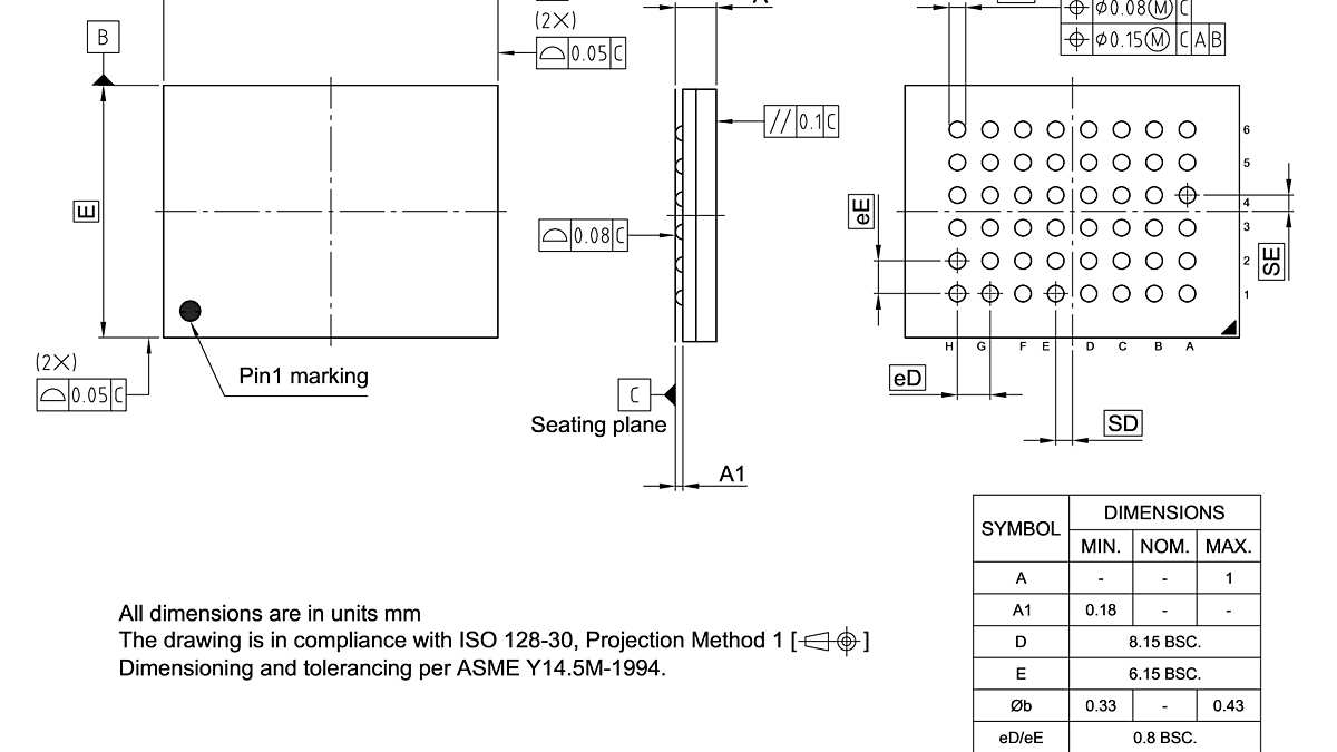 PG-VFBGA-48-802_Package Outline