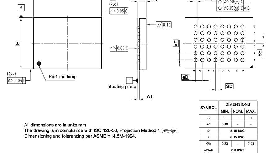PG-VFBGA-48-802_Package Outline