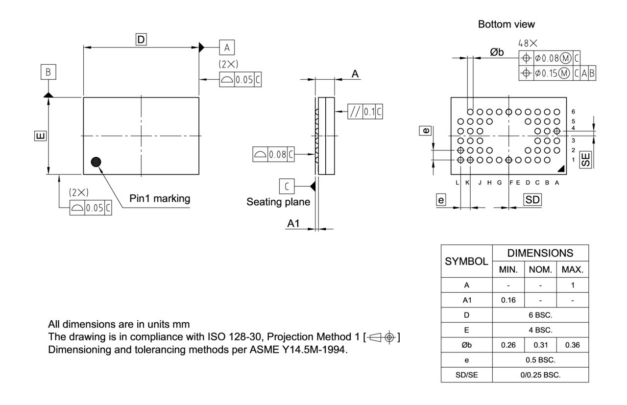 PG-VFBGA-48-803_Package Outline