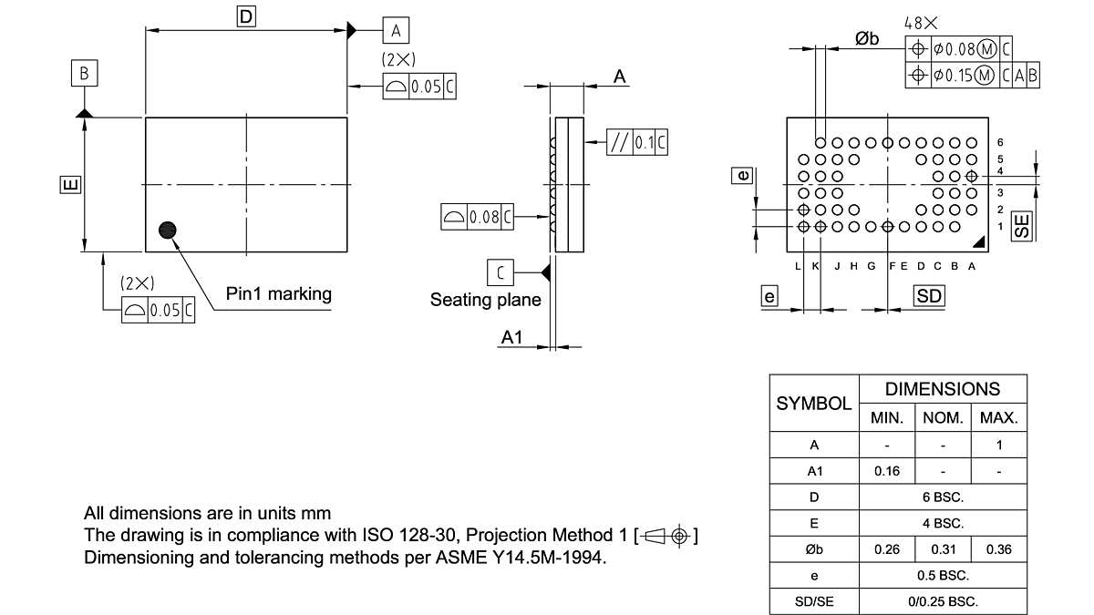 PG-VFBGA-48-803_Package Outline