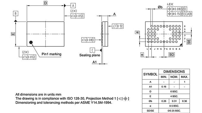PG-VFBGA-48-803_Package Outline